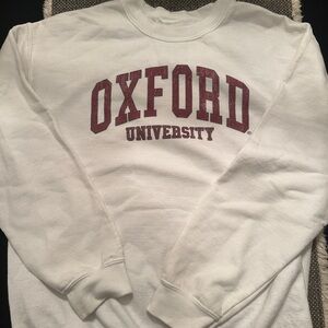 Oxford University White Sweater